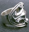 Photo3: Large Sculpted Oval Roll Ring (3)