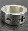 Photo5: Wide G&Crown Gothic Cigar Band Ring (5)