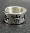 Photo7: Wide G&Crown Gothic Cigar Band Ring (7)