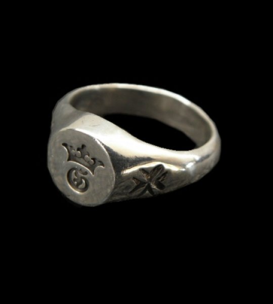 Photo1: G&Crown Small Signet Ring (1)