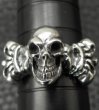 Photo9: Skull On 4Heart Crown Ring (9)