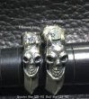 Photo18: Devil Skull Triangle Wire Bangle Diamond Ring (18)