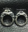 Photo17: Devil Skull Triangle Wire Bangle Diamond Ring (17)