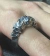 Photo16: Devil Skull Triangle Wire Bangle Diamond Ring (16)