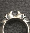 Photo4: Devil Skull Triangle Wire Bangle Diamond Ring (4)