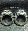 Photo12: Half Size Devil Skull Triangle Wire Bangle Diamond Ring (12)