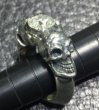 Photo8: Half Size Devil Skull Triangle Wire Bangle Diamond Ring (8)