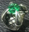 Photo1: 7.9Ct Green Emerald Master Size Iron Claw Ring (1)