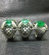 Photo7: 6 to 8Ct Clear Green Emerald Master Size Iron Claw Ring (7)