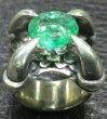 Photo14: 6 to 8Ct Clear Green Emerald Master Size Iron Claw Ring (14)