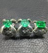 Photo13: 6 to 8Ct Clear Green Emerald Master Size Iron Claw Ring (13)