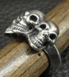 Photo13: Half Triple Skull With Half Triangle Wire Ring (13)