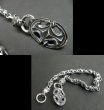 Photo4: Sculpted oval keeper with 2 old bulldog & all skull links wallet chain (4)