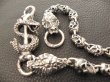 Photo5: Snake Born Clip Keeper With Half Snake,Half Snake Swivel,Full size Skull & 19 half Skull Links Wallet Chain (5)