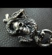 Photo4: Skull On Snake Born Keeper With 2-Snake 18-Skull Links Wallet Chain (4)