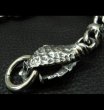 Photo14: Skull On Snake Born Keeper With 2-Snake 18-Skull Links Wallet Chain (14)