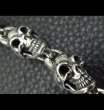 Photo10: Skull On Snake Born Keeper With 2-Snake 18-Skull Links Wallet Chain (10)