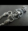 Photo5: Skull On Crown Sculpted Oval With 2 Old Bulldogs & 5 Skulls Small Oval Links Wallet Chain (5)