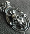 Photo7: Skull On Crown Sculpted Oval With 2 Old Bulldogs & 5 Skulls Small Oval Links Wallet Chain (7)