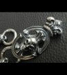 Photo6: Skull On Crown Sculpted Oval With 2 Old Bulldogs & 5 Skulls Small Oval Links Wallet Chain (6)