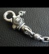 Photo7: Skull Crown Clip With Old Bulldog & 10 Half Skull Links Wallet Chain (7)