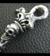 Photo5: Skull Crown Clip With Old Bulldog & 10 Half Skull Links Wallet Chain (5)