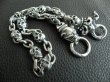 Photo3: Skull Crown Clip With Old Bulldog & 10 Half Skull Links Wallet Chain (3)