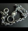 Photo2: Skull Crown Clip With Old Bulldog & 10 Half Skull Links Wallet Chain (2)