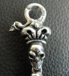 Photo14: Skull Crown Clip With Old Bulldog & 10 Half Skull Links Wallet Chain (14)