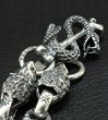 Photo14: Snake Keeper With 2Lions & Maltese Cross H.W.O Chiseled Anchor Links Wallet Chain (14)