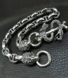 Photo2: Snake Keeper With 2Lions & Maltese Cross H.W.O Chiseled Anchor Links Wallet Chain (2)