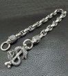 Photo3: Snake Keeper With 2Lions & Maltese Cross H.W.O Chiseled Anchor Links Wallet Chain (3)