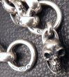 Photo3: Skull On Crown Cross Oval Keeper With All H.W.O Links & Single Skull Drop Wallet Chain (3)