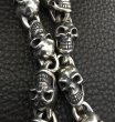 Photo16: Skull On Crown Sculpted Oval Keeper With 2Lions & 13Skull Links Wallet Chain (16)