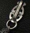 Photo5: Crown Sculpted Oval Keeper With 2Lion & Smooth Anchor Chisaled H.W.O Chain Links Wallet Chain (5)