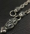 Photo6: Crown Sculpted Oval Keeper With 2Lion & Smooth Anchor Chisaled H.W.O Chain Links Wallet Chain (6)